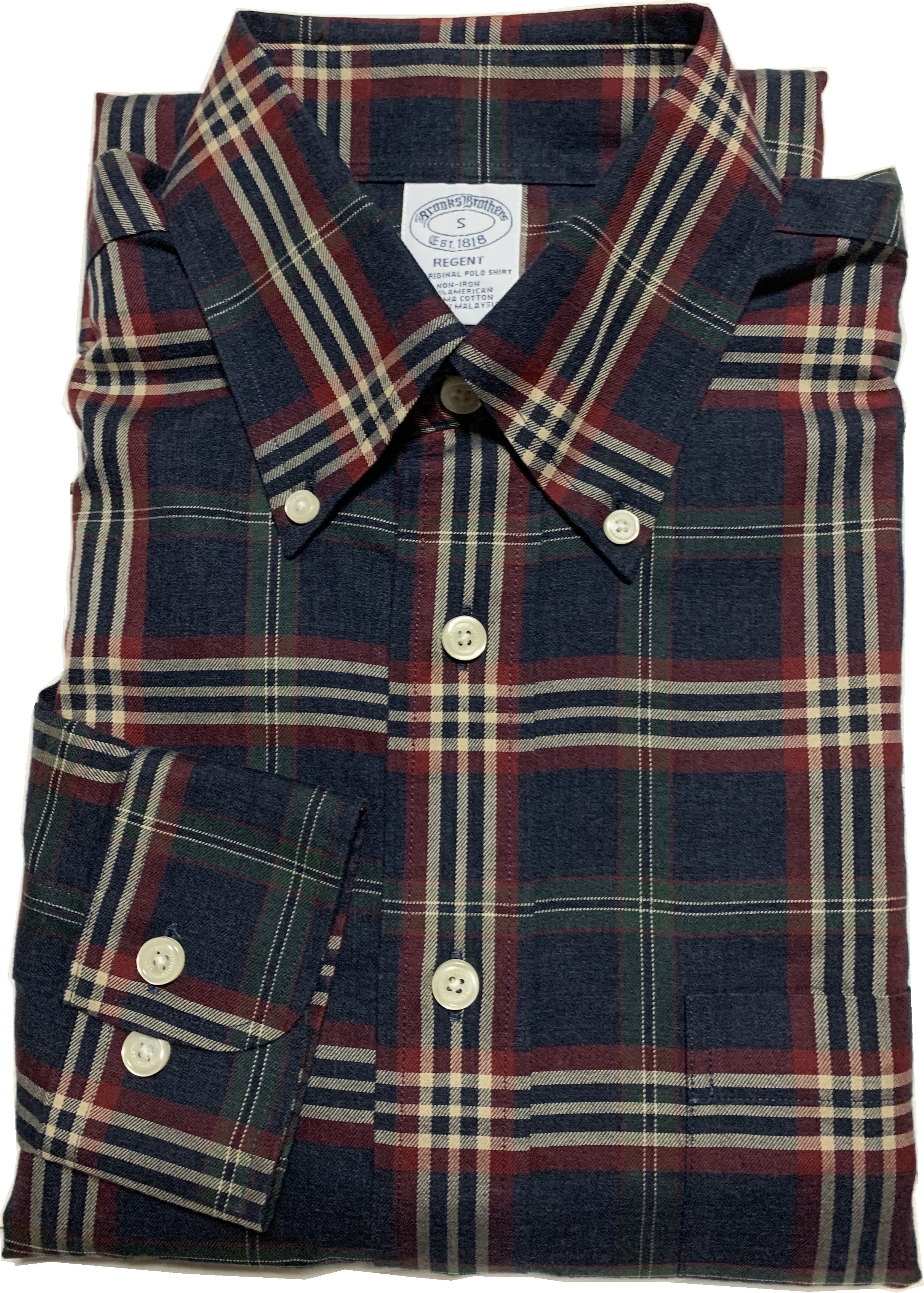 長袖 ボタンダウンシャツ チェック 黒 ブラック系 メンズ Brooks Brothers BB2-054