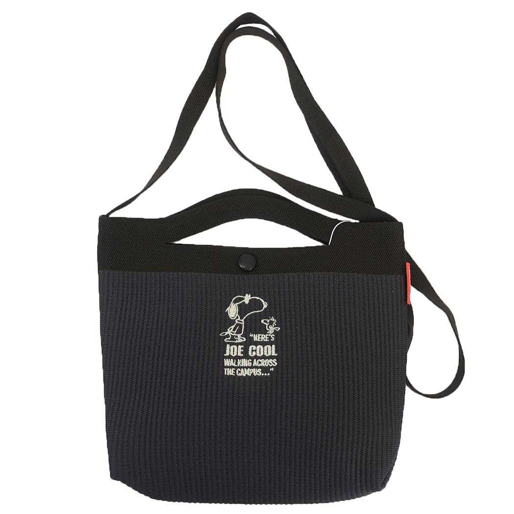 スヌーピー BR IP ルフル Peanuts-0H ニット調編み生地ミニショルダー