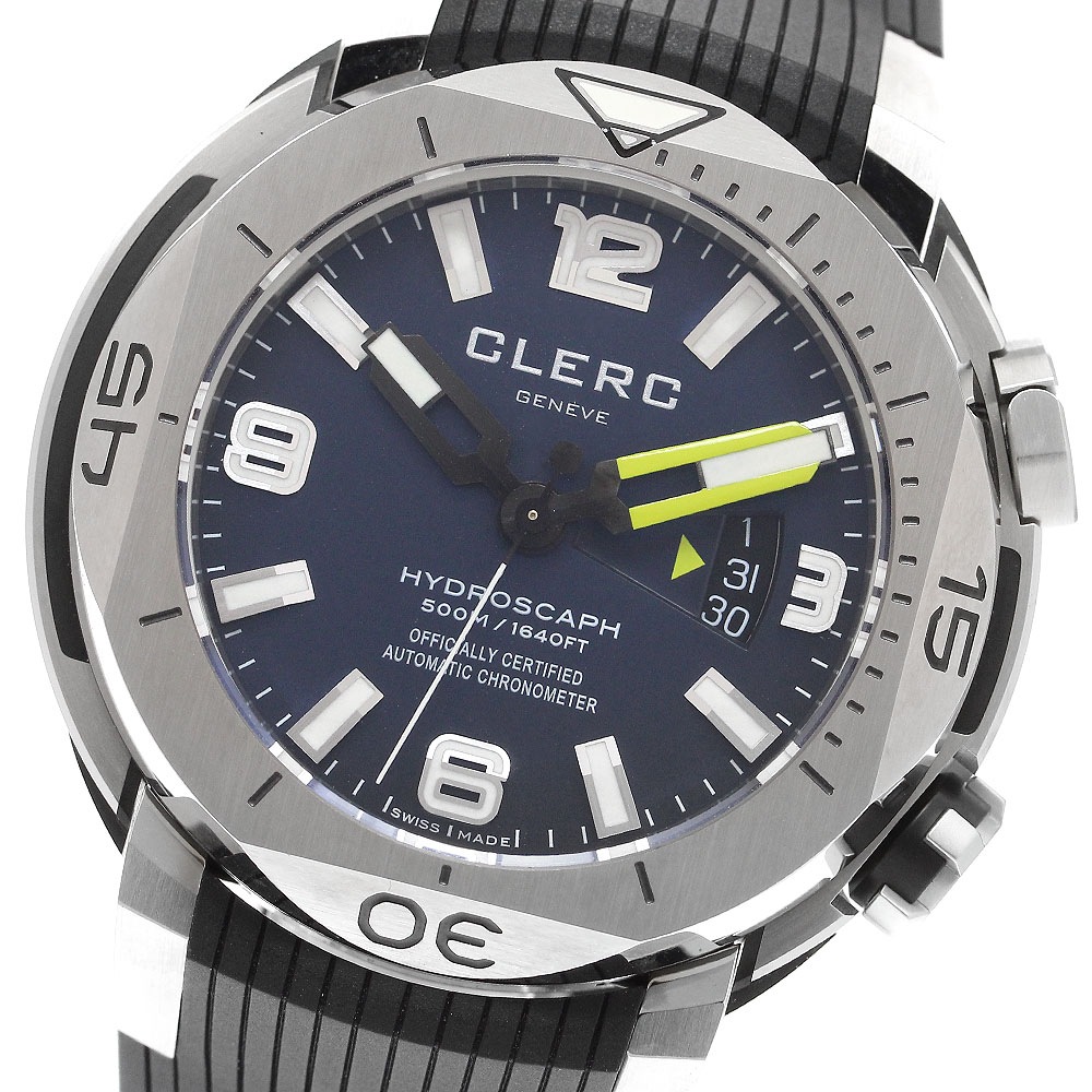 クレール CLERC H1.1 ハイドロスカフ デイト 自動巻き メンズ 美品 _911242【中古】