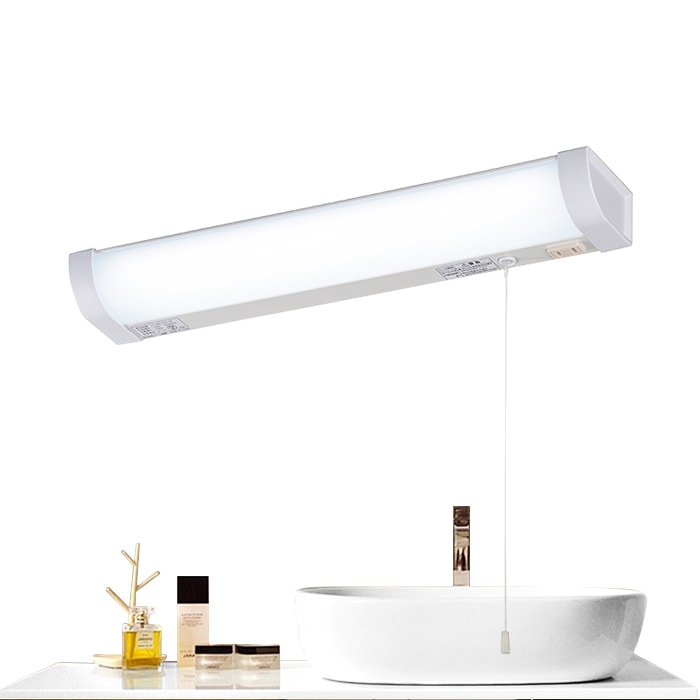 LED流し元灯 キッチンライト 流し元灯 LED 15W形 おしゃれ コンセント付き 引きひもスイッチ キッチン 手元灯 LED 多目的灯 室内 屋内 LEDライト 配線工事必要 昼光色 長寿命