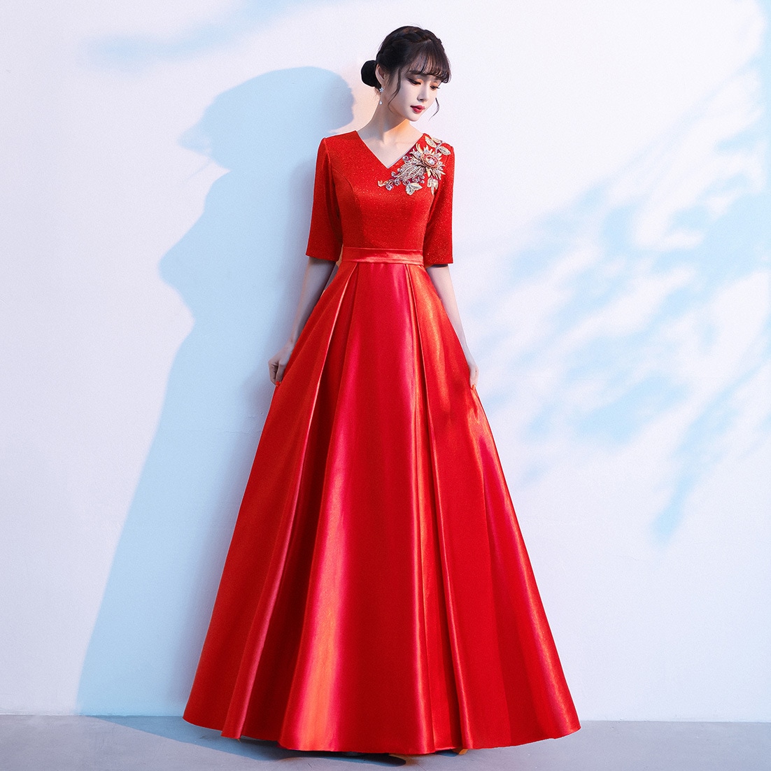 カンタータ演奏服女性用ロングスカート新品中高年合唱団女性司会者ソロ指揮者朗読ドレススカート