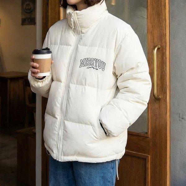 女性用パッド入りジャケット オーバーフィット パファージャケット