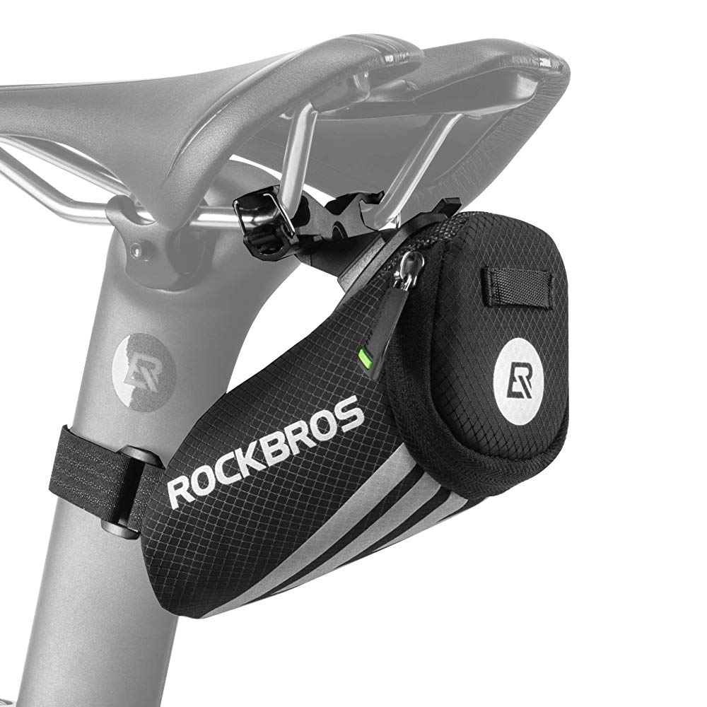 自転車 サドルバッグ 小型 軽量 独特の素材 シートバッグ ROCKBRO 反射材付き 人気ブランドの新作 ツール入れ 取り付け簡単