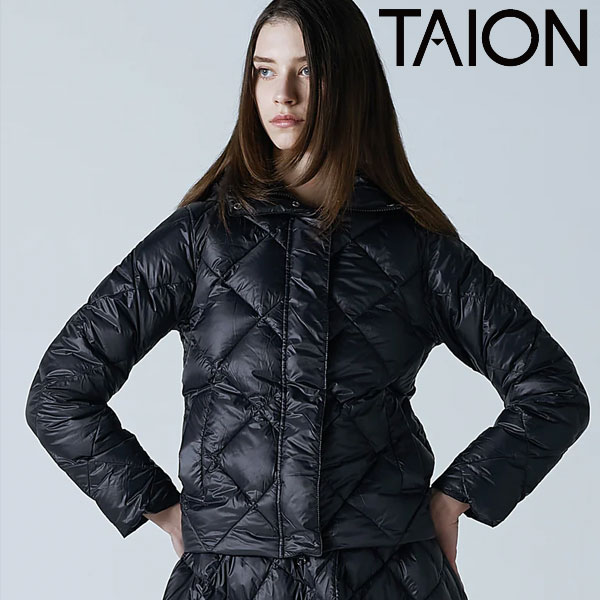 【SALE10%OFF】【即納】TAION タイオン アウター シティダウンフーディー 長袖 ダウン ミドル丈 収納 フード ユニセックス 106jkciダウンジャケット・コート