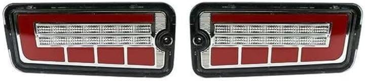 LEDテールランプ シーケンシャル ハイゼット/ピクシストラック ジャンボ S500P S500U S510P S510U ハイフラ対策 2個セット 防水(レッドクリア, 長方形)