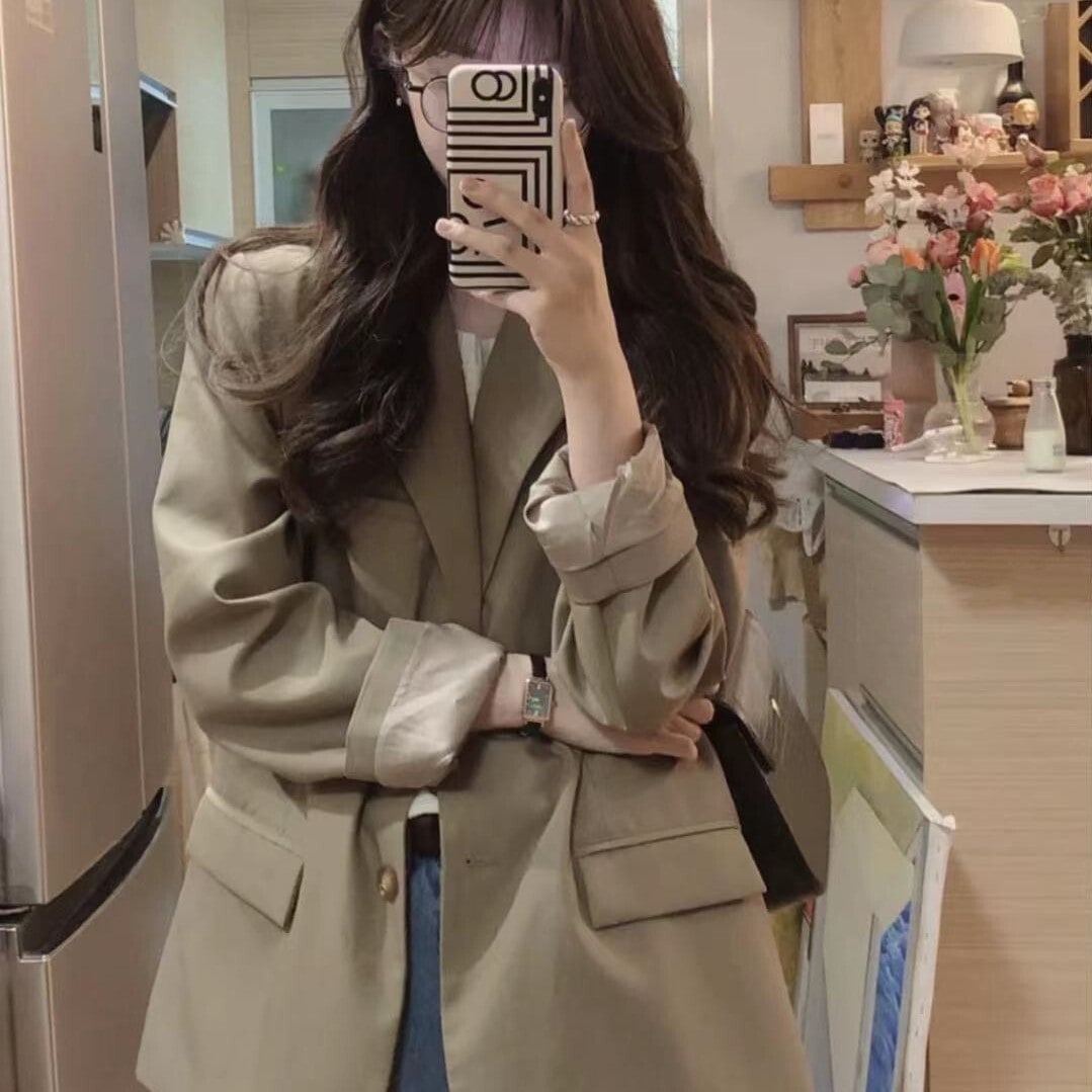 ジャケット トレンチコート スーツ ベージュ アウター コート ジャケット 上着 スーツ 長袖 5,318円