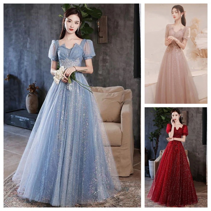 3色展開　パーティードレス 結婚式 ワンピース カラードレス パーティードレス 結婚式ドレス 袖なし レース ウエディングドレス ロング丈　マキシ丈　演出舞台 大きいサイズ 大人 上品 お呼ばれ 二次