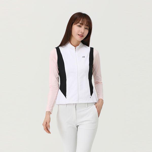 女性サイバー配色ミックスベスト 6I21451_P416712267