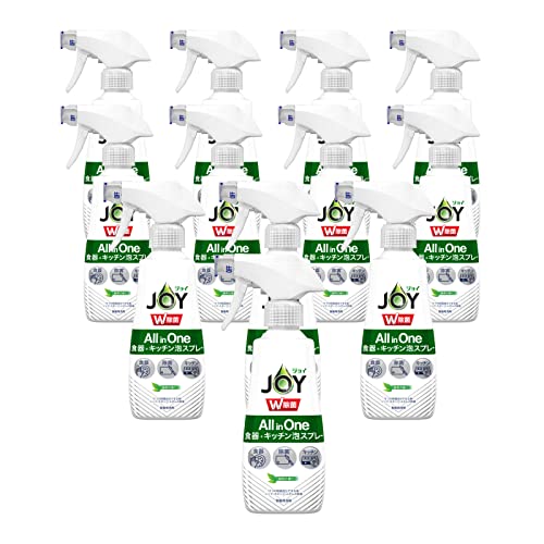 ジョイ W除菌 オールインワン 泡スプレー 食器用洗剤 緑茶本体 275mL x12本