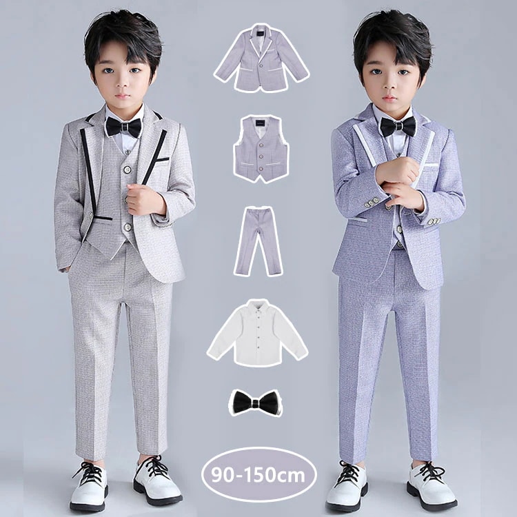男の子 フォーマル スーツ 5点セット ベスト 子供服 入学式 卒業式 スーツ 発表会 結婚式 七五三 子供スーツ ボーイズ　フォーマルスーツ 子供服 スーツセット キッズ フォーマルスーツ 入学式
