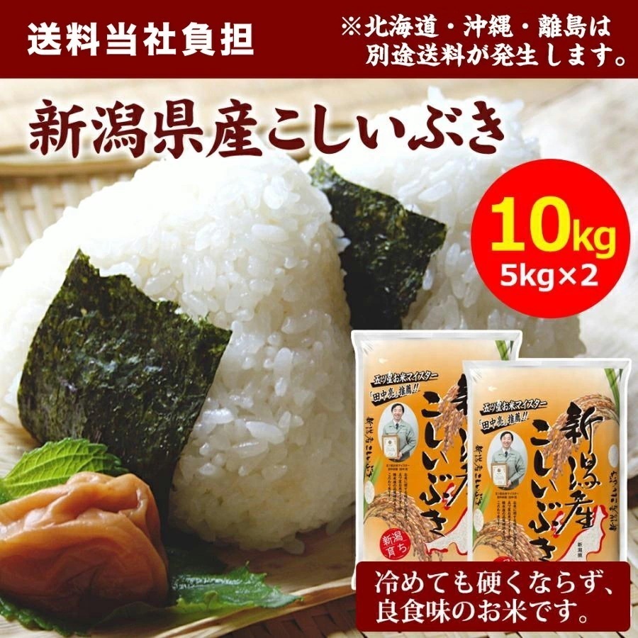 【令和7年産】田中米穀 新潟産 こしいぶき 10kg(5kg×2袋) 米 精米 お米