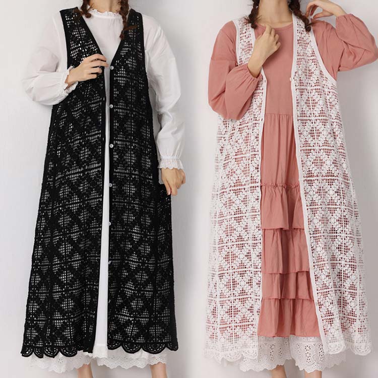 お値下げしましたワンピース 透かし彫り風 Vネック 重ね着 ロング丈 マキシ丈 フレア Aライン シンプルレディース 春 夏 韓国ファッション ロングワンピース レディース ワンピース ロング丈 ワン