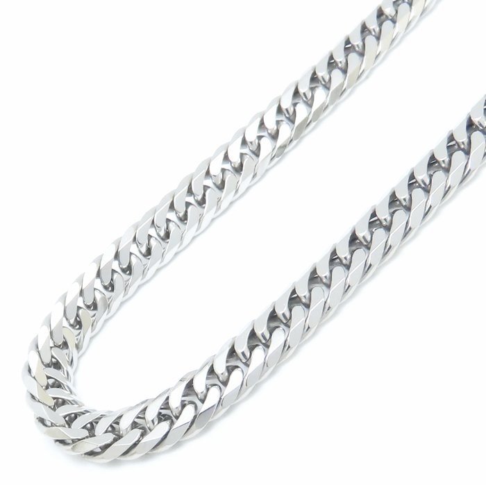 喜平ネックレス Pt850プラチナ 6面 ダブル 51cm 50.2g/76093【中古】