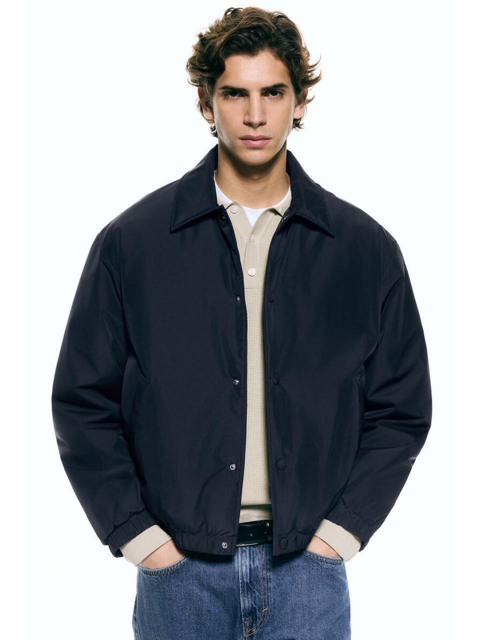 H&M ライトパッド入りジャケットダークブルー 1316516001