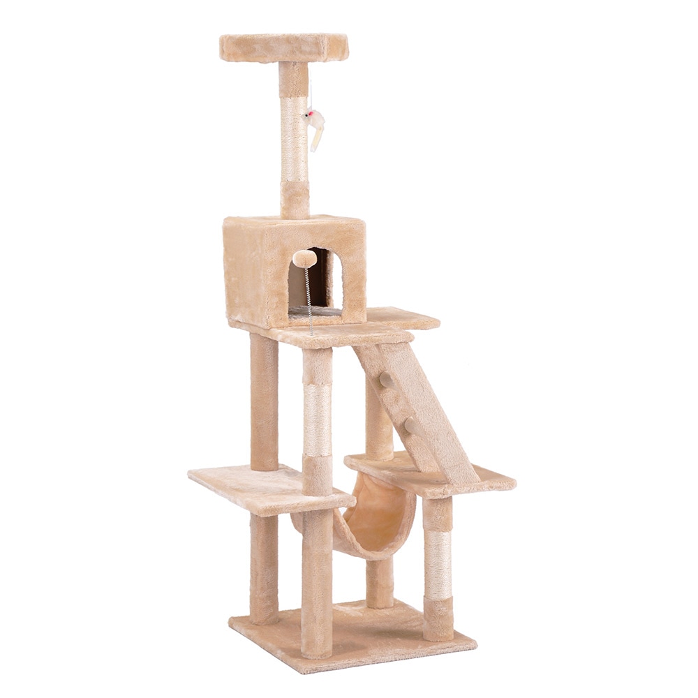 キャットタワー　 据え置き　 麻紐全高155cm