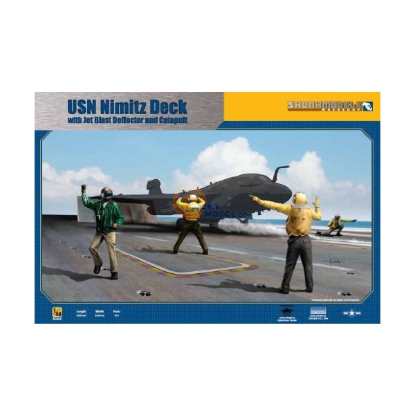 Skunkmodels 1/48 USN Carrier Deck with Jet Blast Defector 4 figures SW-48020 並行輸入品