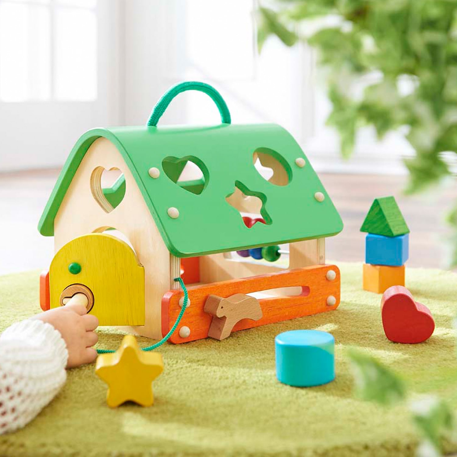 型はめ 積み木 パズル あそびのおうち 1歳半から 知育玩具 おもちゃ 木のおもちゃ 808726