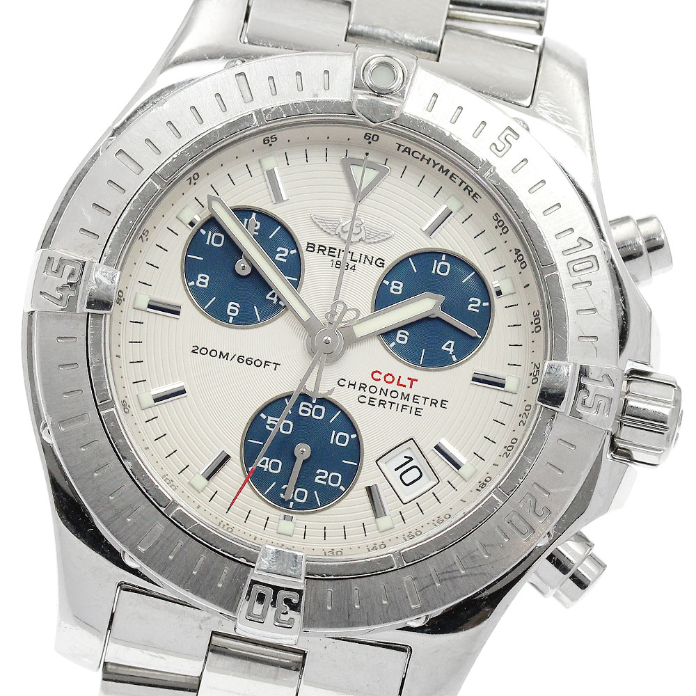 訳あり ブライトリング BREITLING A73380 コルト クロノグラフ デイト クォーツ メンズ _922920【中古】
