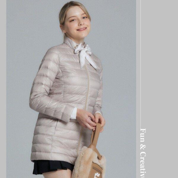 スカーフ取り外し可能ロングダウンジャンパー6I82001-190Y_SC