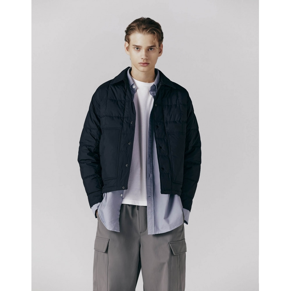 GIORDANO 073952 軽量シャツタイプダウンジャケット_2color