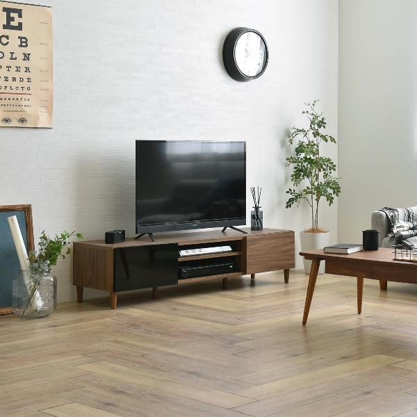 テレビ台 ローボード ラック 棚 北欧モダン おしゃれ 木目 鏡面 幅1480mm 50インチまで対応