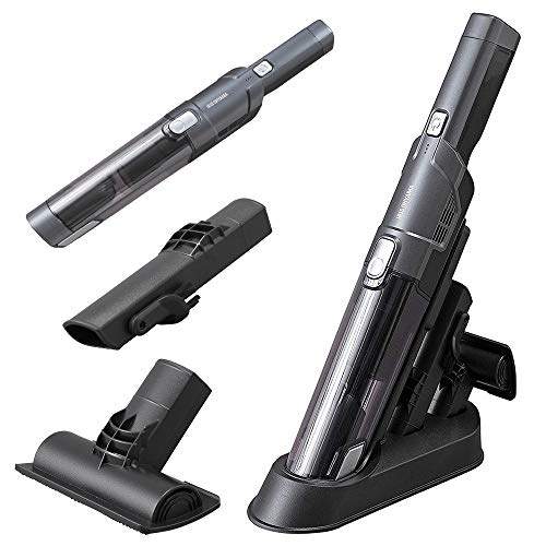 アイリスオーヤマ 掃除機 コードレス ハンディ クリーナー 車用 パワフル 吸引 コンパクト 軽量 500g スタンド 充電 IC-H50-B ブラック 5.65.740.2cm