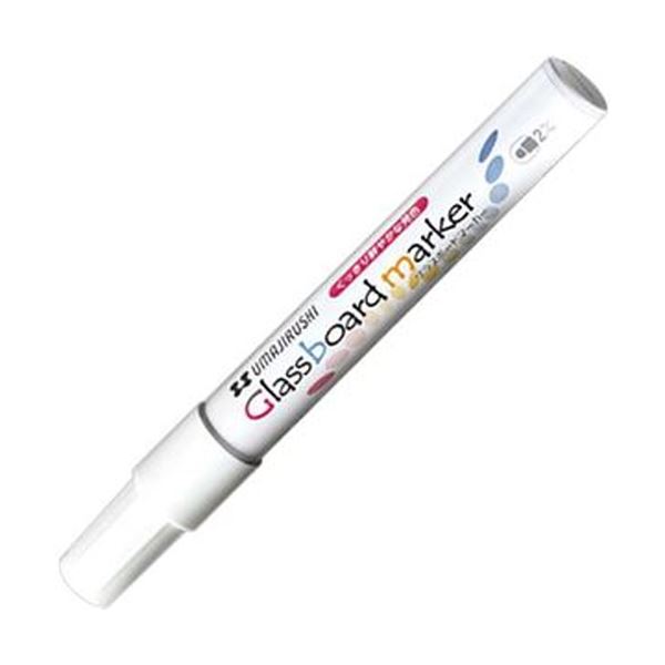 （まとめ）馬印 グラスボードマーカー ホワイトBGB-W 1本(×50セット)