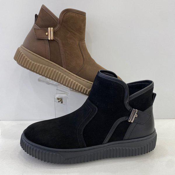 女性軽量ファーアンクルブーツ YADWBS8334BKBR HSYH2A GN