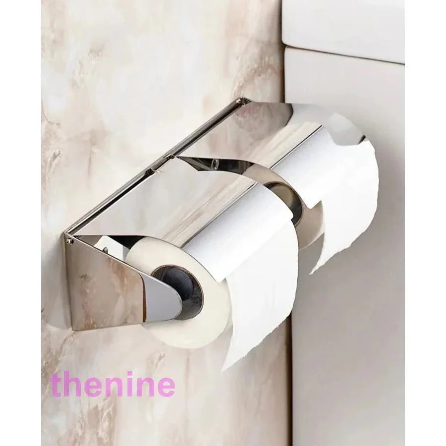 トイレ収納30%OFF ホルダーカバー カバー おしゃれ ダブル ステンレス ペーパーホルダー 業務用 鍵付き 盗難防止 施設 学校 病院 2連 【6月新品＆イベントセール】トイレットペーパーホルダー