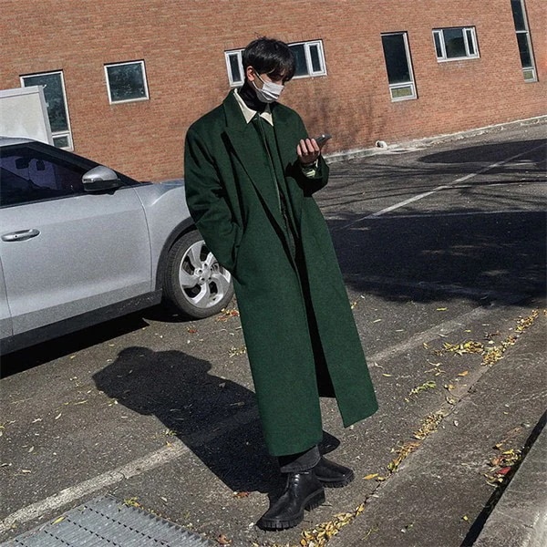 チェスターコート 春秋コート 春秋冬向き ロング コート 長袖 ポケット付き 体型カバー スプリングコート 大きいサイズ 韓国風 メンズファッション 通勤 20代 30代 M/L/XL/2XL