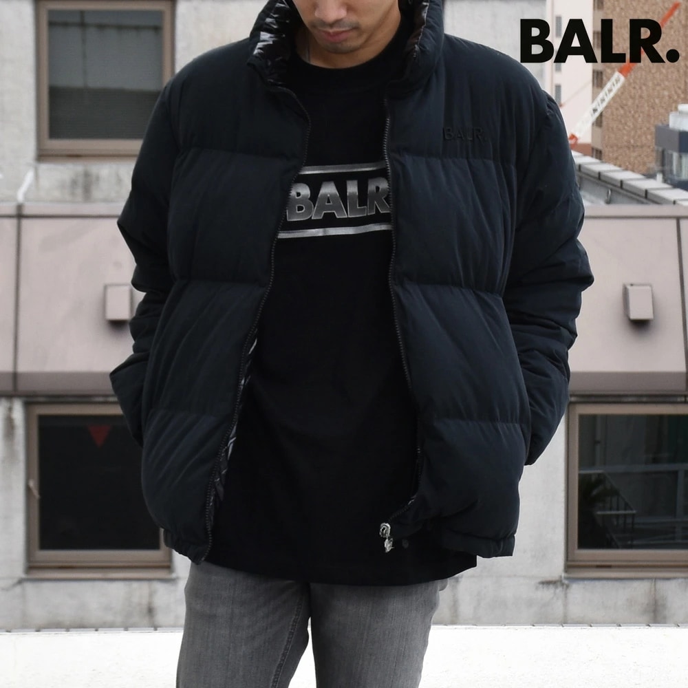 ボーラー リバーシブル ダウンジャケット メンズ ブルゾン ブラック 黒 BALR. TREY REGULAR PREMIUM【b13861025blk】