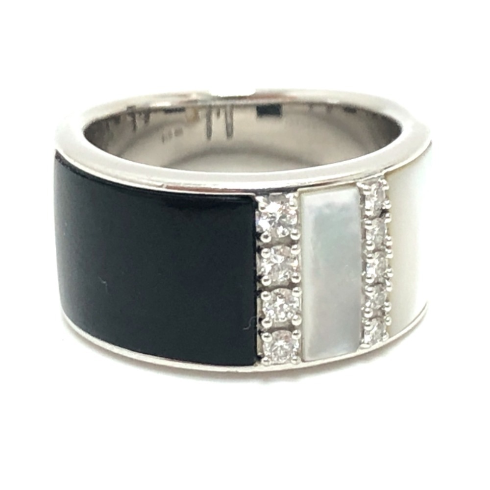 TASAKI タサキ リング・指輪 ダイヤ シェル オニキス D0.14ct K18 リング 指輪 アクセサリー ファッション小物 小物 K18 シルバー