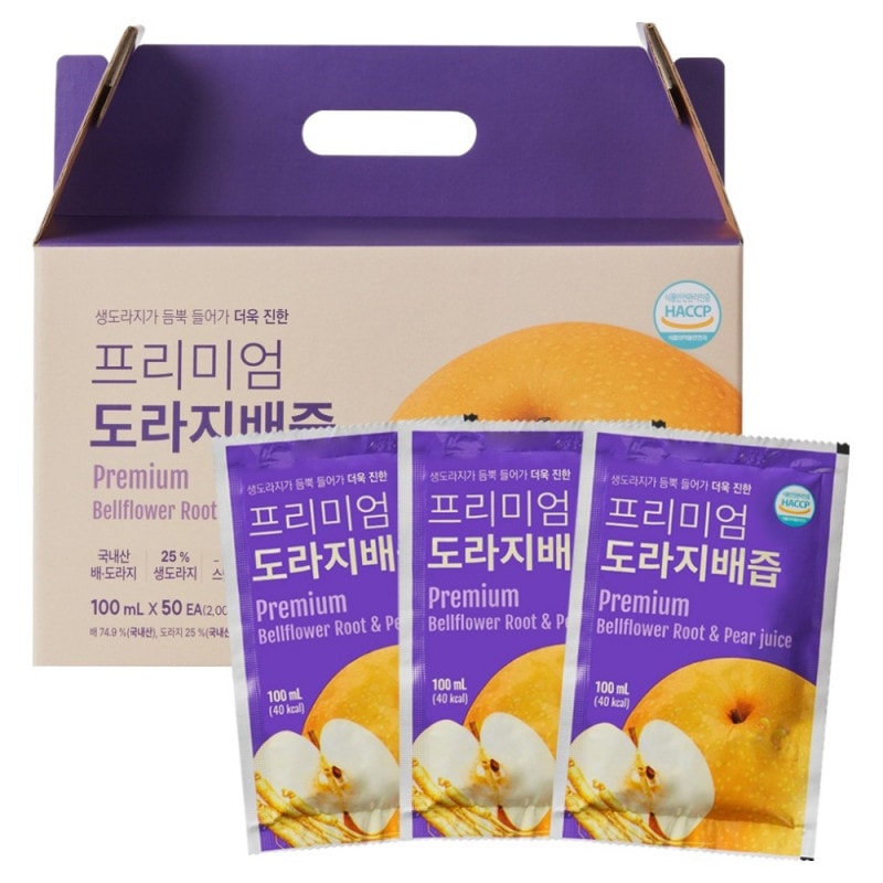 オーガニックフロアー水入れない大人用プレミアム桔梗の根と梨汁100mlx50p