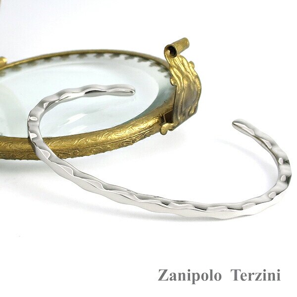 ザニポロタルツィーニ サージカルステンレス ウェーブライン バングル