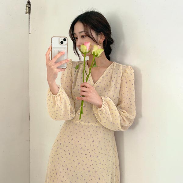 UTMOSTブレアシフォンワンピース(ワンピース） レディース 人気 女性 韓国ファッション KPOP ゆったり かわいい おしゃれ きれいめ 10代 20代 30代 春 夏 秋 冬