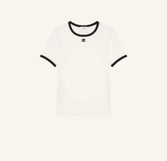 COURREGES Women Tops VESJTS017JS0070 0098 HERITAGE WHITE BLACK