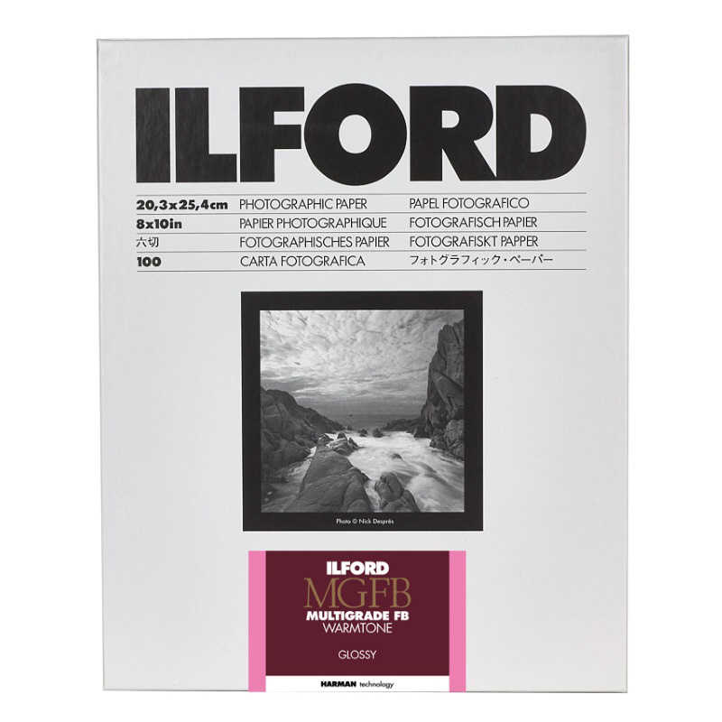 イルフォード　マルチグレードFB ウォームトーン 1K (光沢) 8×10in (六切) 100枚入　MGFBWT1K8X10