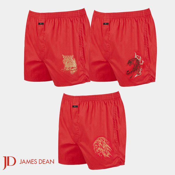 プレミアム80番手綿100％朱子織ワイルドトランク3種セット