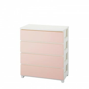 カラースタイルチェスト ワイド4段 CO-ST-W4 ホワイトピンク/WHPI