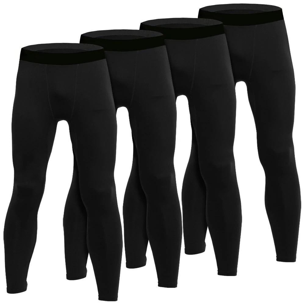 TN41 同色4枚セット メンズ レギンス 裏起毛 インナー タイツ ジャージ アンダー コンプレッションウェア スポーツ 防寒 起毛 ファッション 冬 保温 軽量 伸縮性