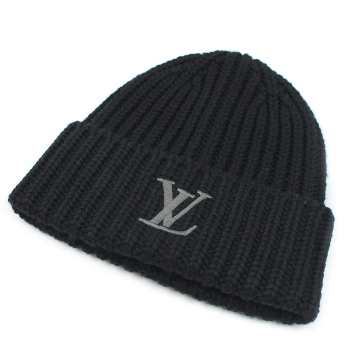 LOUIS VUITTON ルイ・ヴィトン ビーニー オンリー LV ニットキャップ ブラック M77277 MY3234 レディース 中古 美品