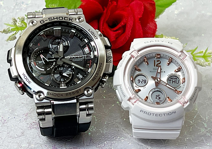 恋人たちのGショックペア G-SHOCK BABY-G ペアウォッチ ペア腕時計 カシオ 2本セット gショック 電波ソーラー MTG-B1000-1AJF BGA-2800-7AJF ラッピング無料