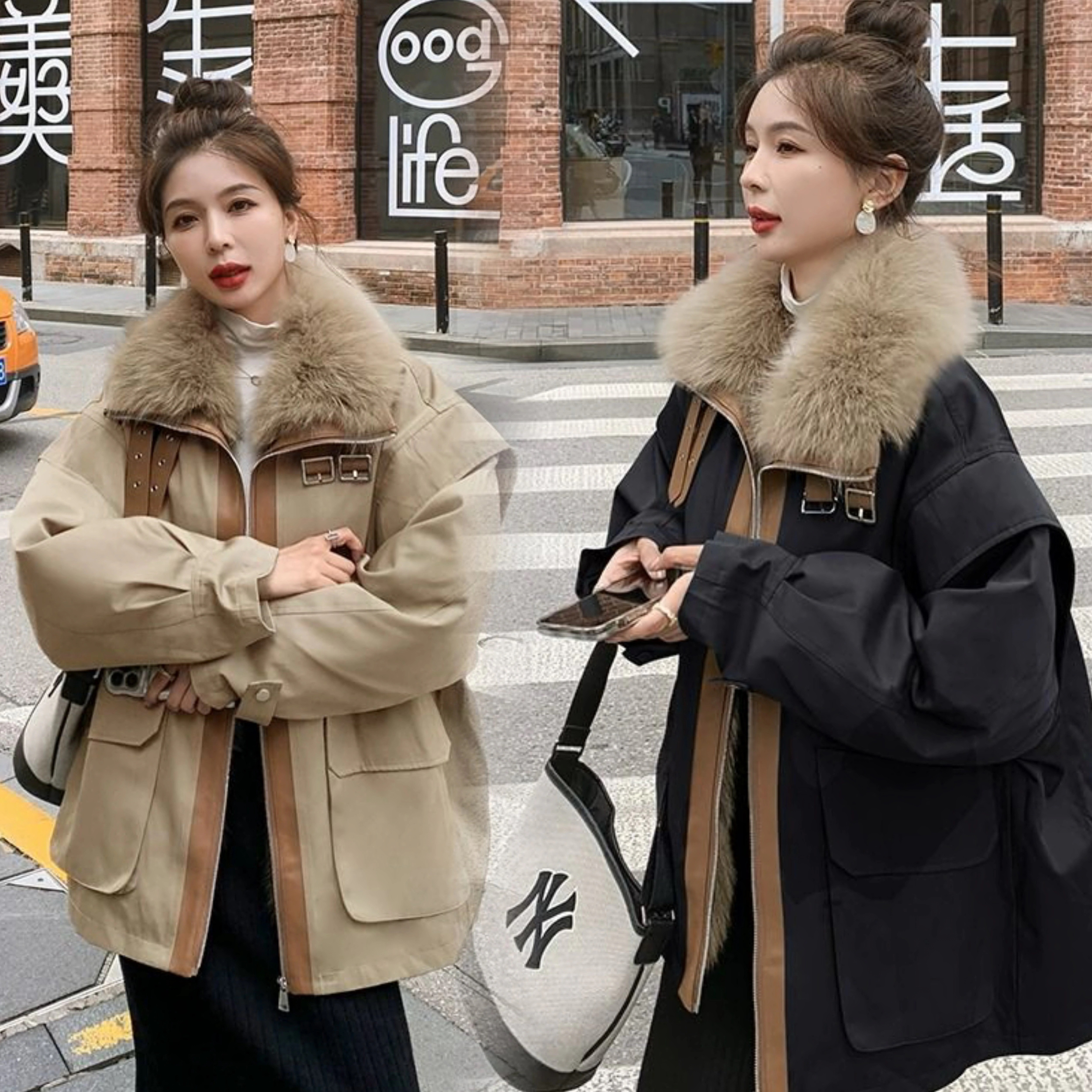 ダウンジャケット 冬韓国ファッション中綿コート レディース 厚手超暖かい 冬アウター 裹起毛 ジャケット 防寒 百掛け アウター ファーコート30%までに制限