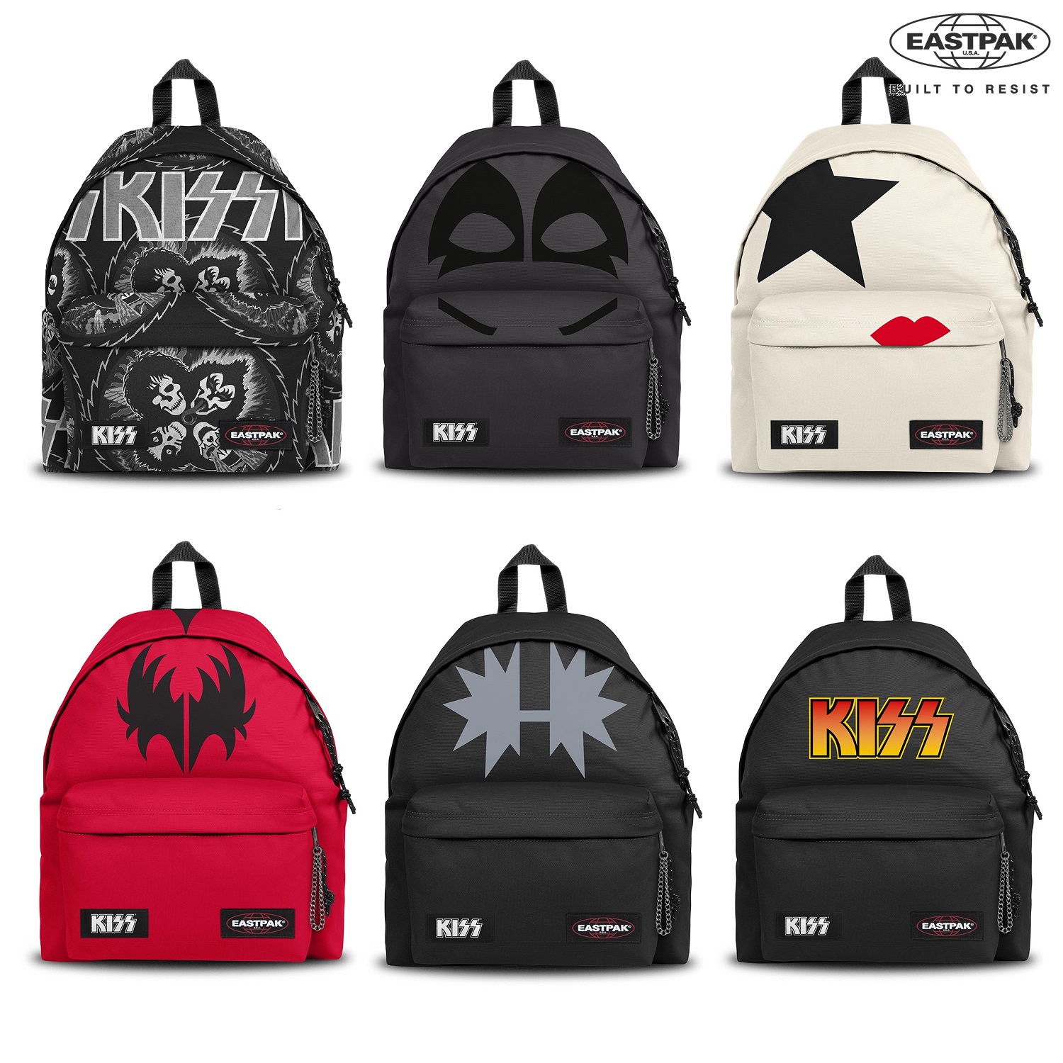 [EASTPAK X KISS] Kiss PADDED PAKR Backpack 6色 24L 新商品 新学期 韓国ファッション 韓国人気 男女共用 学生バッグ デイリーバッグ
