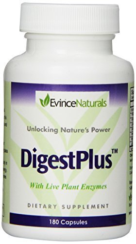 Evince Naturals DigestPlus with Live Plant Enzymes 180 カプセル