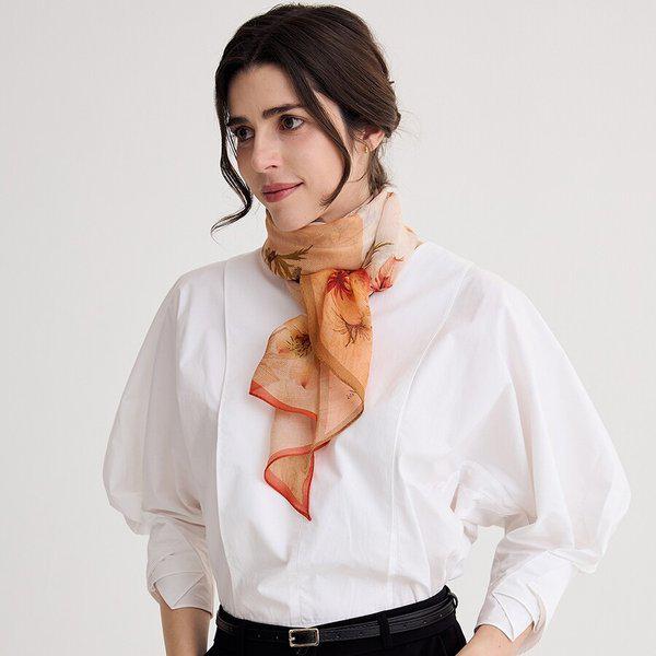 AK盆唐店 ウールシルク スカーフ (BD) FKI016I