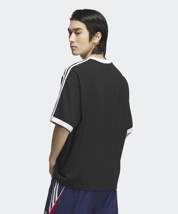 [ADIDAS] Tシャツ 半袖 リンガーT ブラック adidasアディダス トレフォイル リンガーTシャツ ブラック M