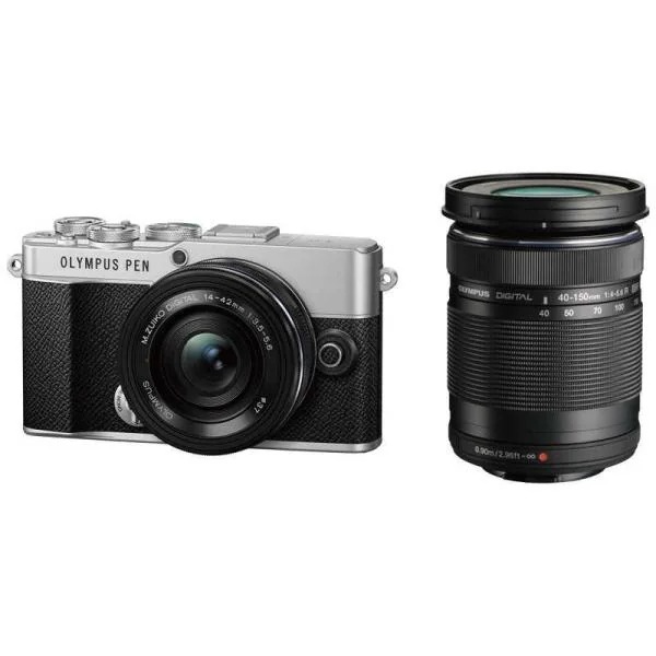 OLYMPUS オリンパス E-P7 EZダブルズームキット シルバー ミラーレス一眼カメラ