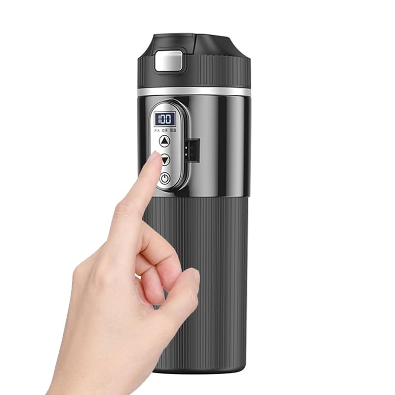 即納：「15-25分だけで沸騰保温」 MACOLAUDER 車載電気ケトル 500ml お湯/お茶/恒温 DC12V小型車/24Vトラック兼用 車用湯沸し器 電気ポット 304ステンレス鋼 カーポッ 6,634円