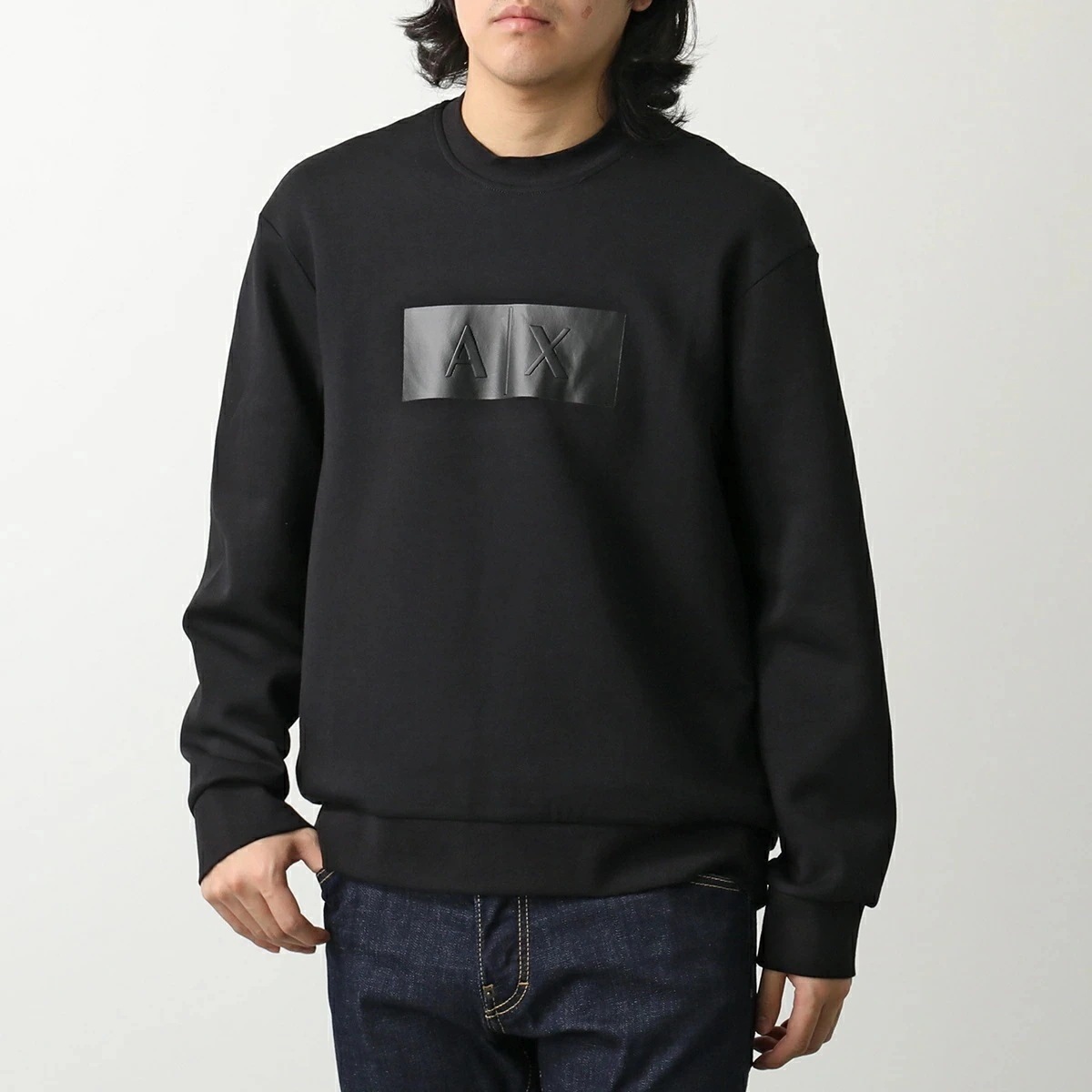 ARMANI EXCHANGE A/X アルマーニ エクスチェンジ トレーナー XM000743 AF130473 メンズ スウェット 長袖 クルーネック ロゴ UC001/BLACK 【mega】